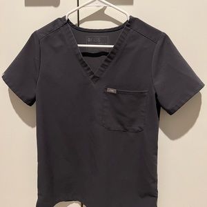 Figs Catarina Scrub Top XS Charcoal